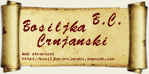 Bosiljka Crnjanski vizit kartica